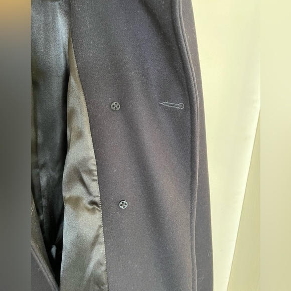 LL Bean Black Italian Wool Blend Peacoat, Women’s 14 - Picture 8 of 11